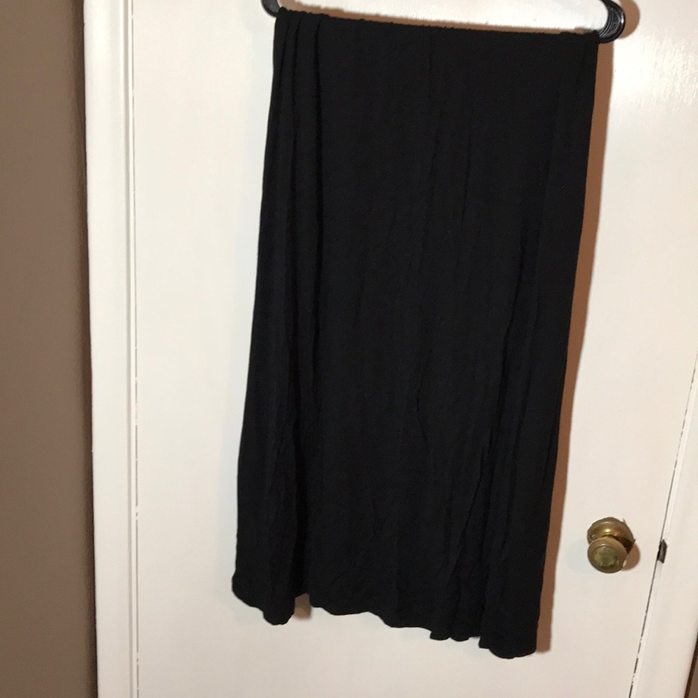 Solid lack maxi skirt